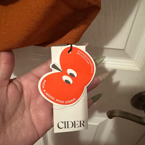 Cider Rust-Brown Ruffle Tie-Front Crop Top - Picture 3 of 4